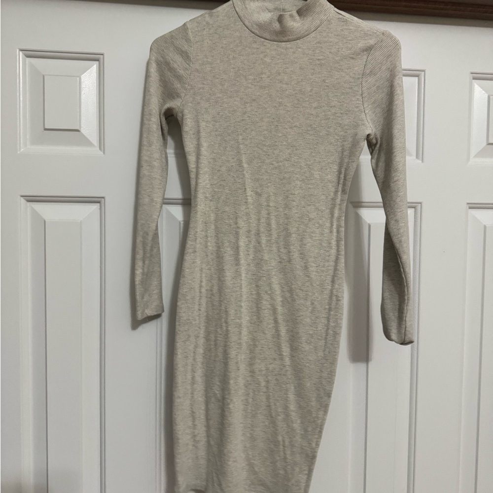 Gray Long Sleeve maternity Dress